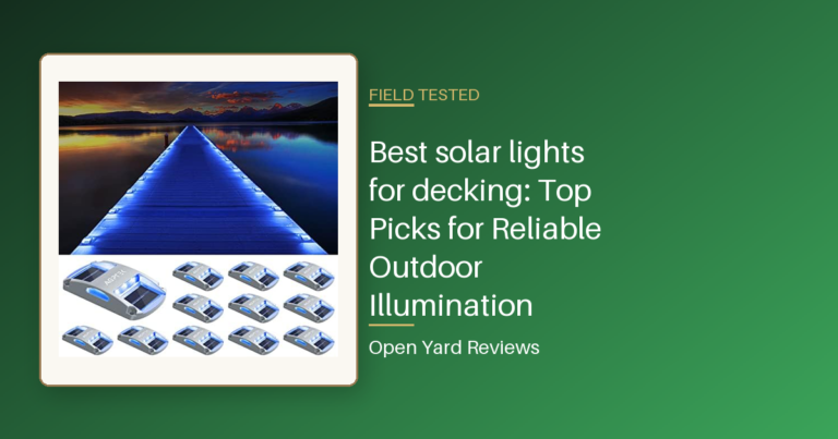 Best solar lights for decking: Top Picks for Reliable Outdoor Illumination