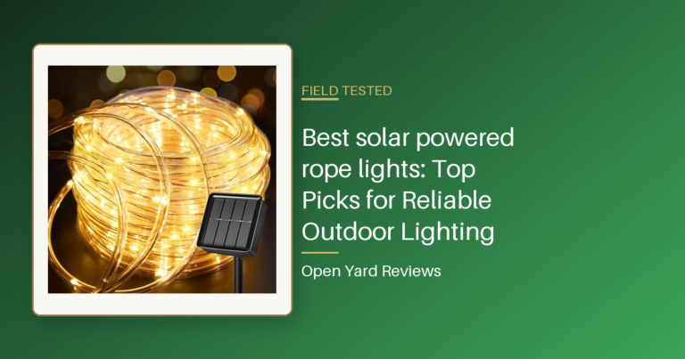Best solar powered rope lights: Top Picks for Reliable Outdoor Lighting
